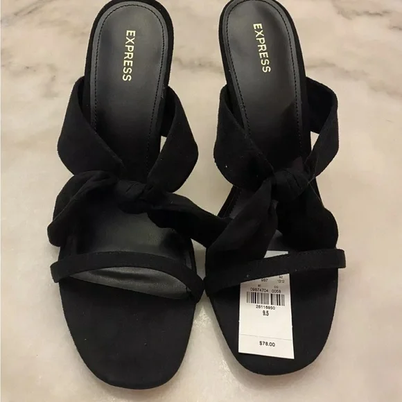 Express Black Slip On Sandals In Black- Size 9.5- New!!!🖤 - Picture 3 of 4